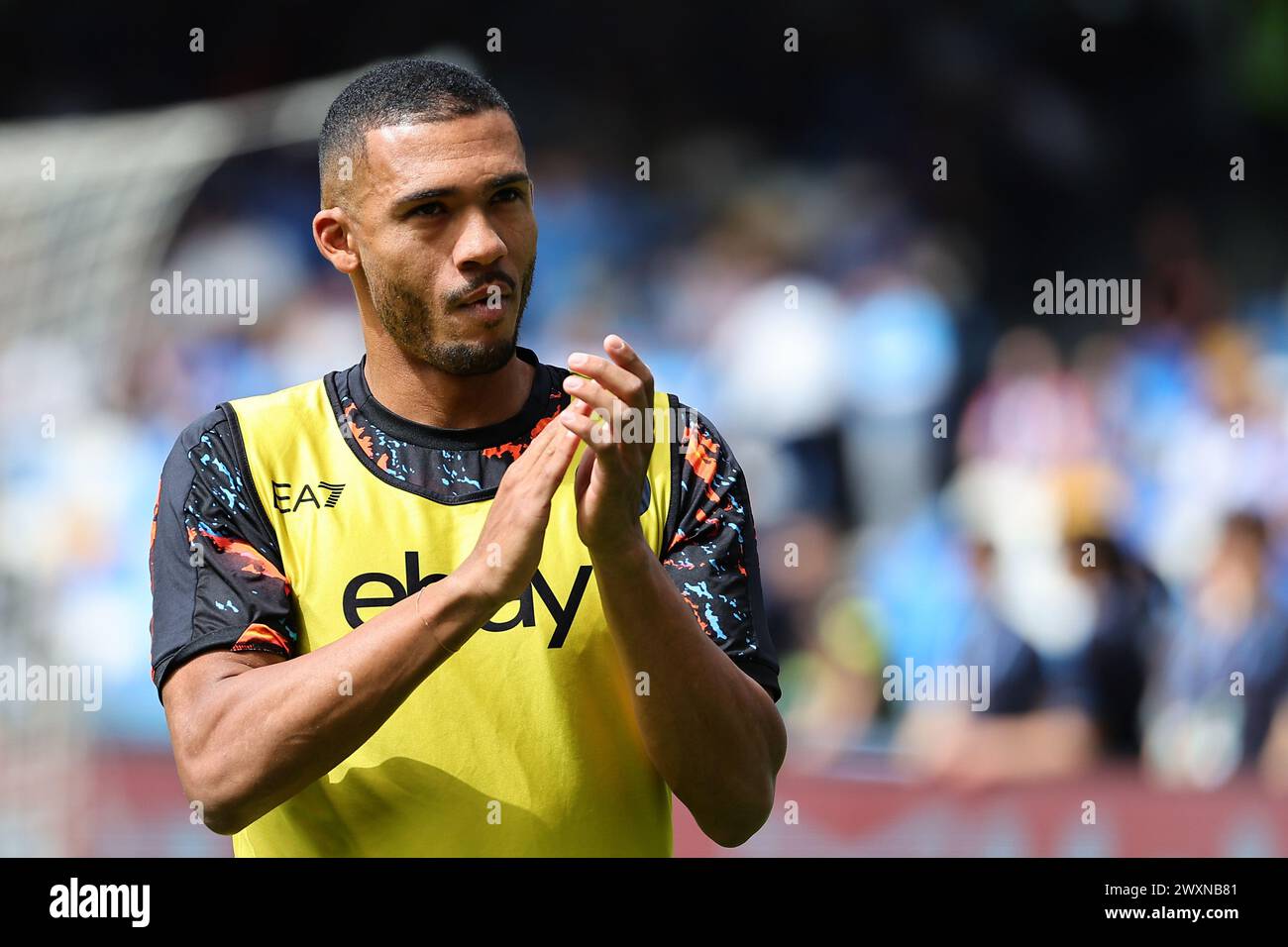Juan Jesus of SSC Napoli greets the supporters prior to the Serie A football match between SSC Napoli and Atalanta BC at Diego Armando Maradona stadium in Naples (Italy), March 30th, 2024. Stock Photo