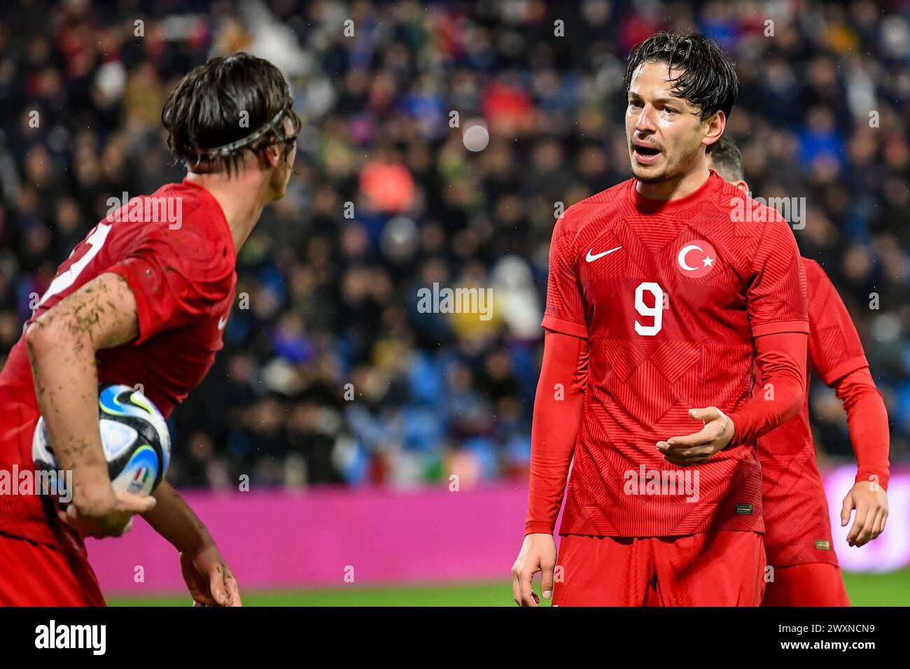 Ferrara, Italy. 26th Mar, 2024. Turkiyeâ&#x80;&#x99;s Enis Destan shows his disappointment during EURO 2025 U21 - QUALIFYING - Italy vs Turkey, UEFA European Football Championship in Ferrara, Italy, March 26 2024 Credit: Independent Photo Agency/Alamy Live News Stock Photo