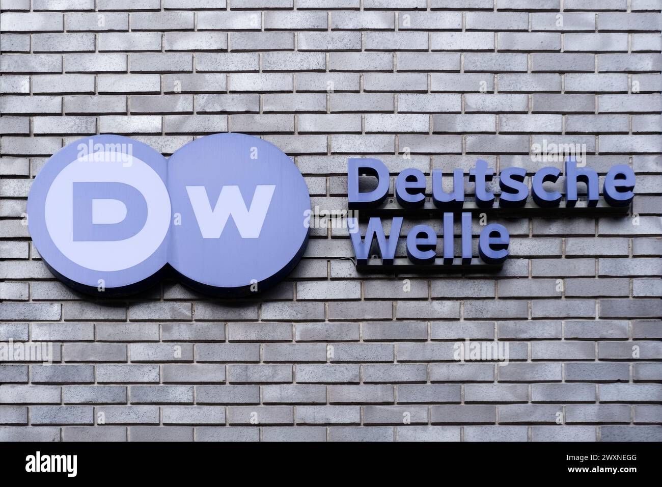 Deutsche Welle company building, DW Television, Radio Broadcasting Federal Republic Germany, television and radio, reliable and informative broadcasti Stock Photo