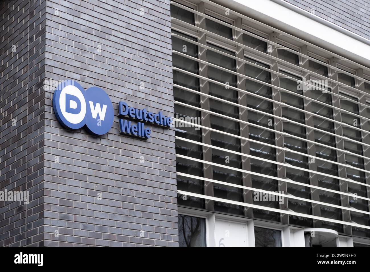 Deutsche Welle company building, DW Television, Radio Broadcasting Federal Republic Germany, television and radio, reliable and informative broadcasti Stock Photo