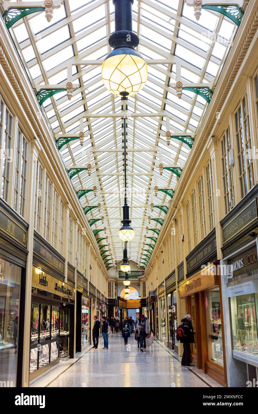 Glasgow Scotland: 12th Feb 2024: The Argyle Arcade jewellery stores in city centre Stock Photo