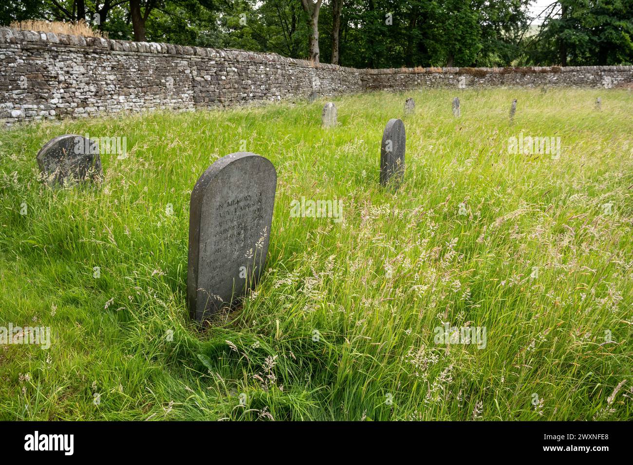 Cementary in Yorkshire Dales England Stock Photo