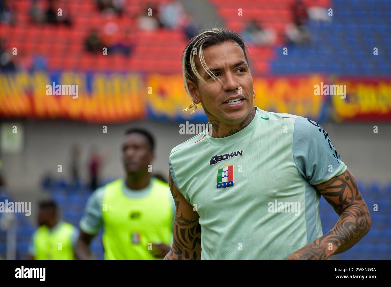 Pasto, Colombia. 30th Mar, 2024. Once Caldas forward Dayro Moreno plays during the BetPlay DIMAYOR league match between Once Caldas and Deportivo Pasto in Pasto, Colombia, March 30, 2024. Photo by: Camilo Erasso/Long Visual Press Credit: Long Visual Press/Alamy Live News Stock Photo