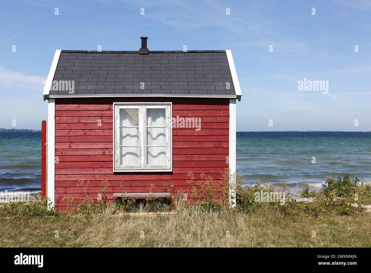 Colored beach hut in Aeroskobing, Aero island, Denmark Stock Photo Alamy