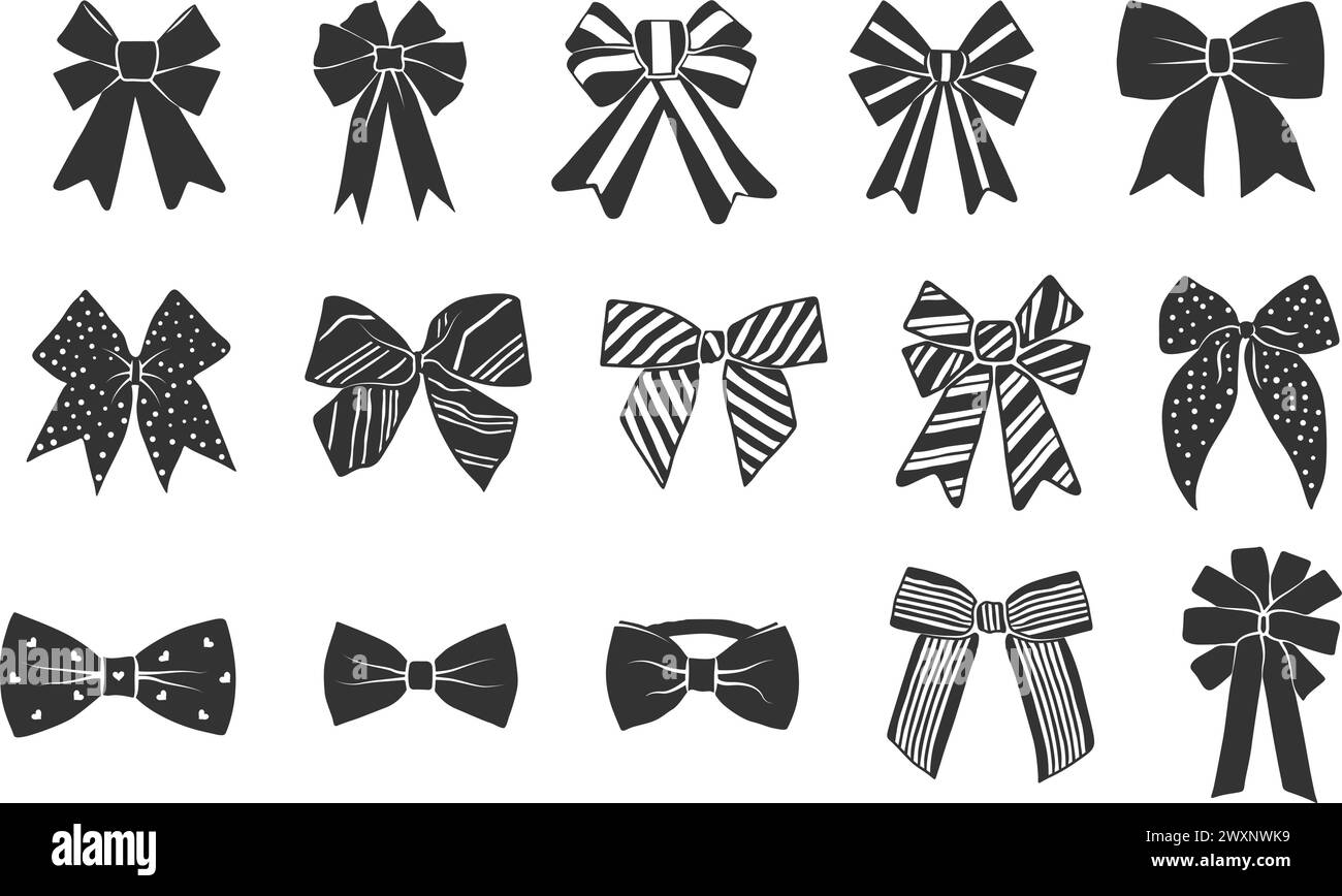 Bow silhouette, Bow baby, Bow tie, Bow tie silhouette, Hair bow