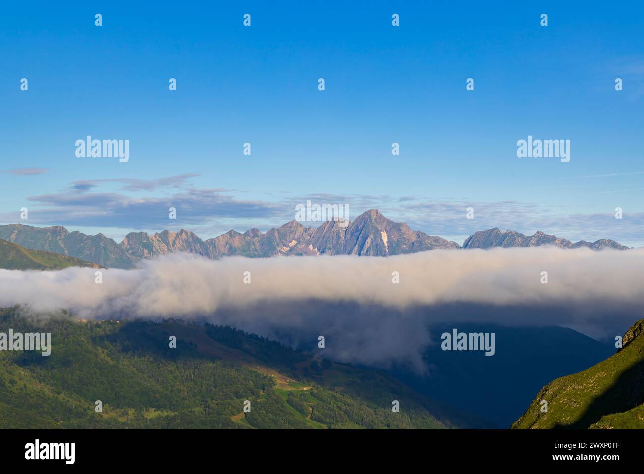 Landscape near Col d'Agnes, Department of Ariege, Pyrenees, France ...