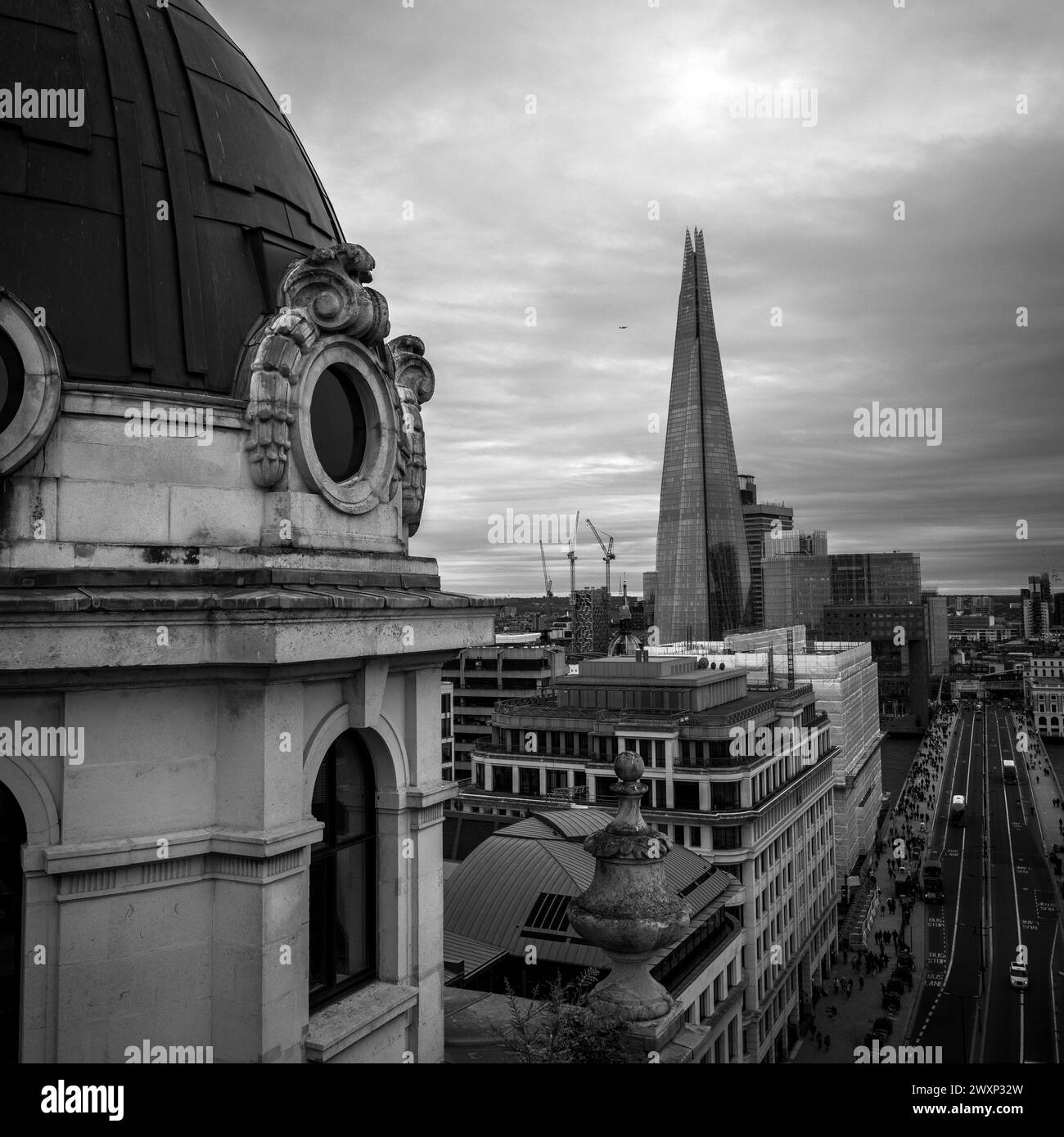 High view the Shard and building in London UK Stock Photo Alamy