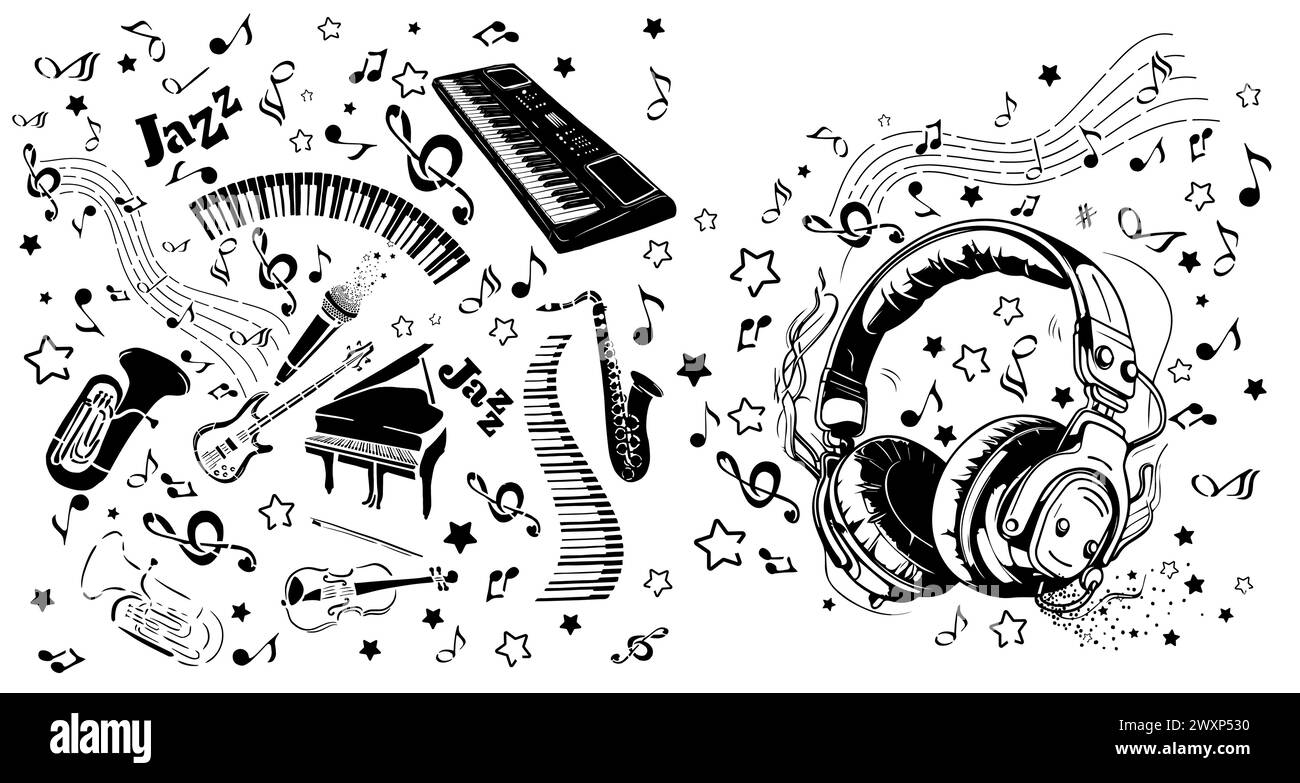 Music note graffiti Cut Out Stock Images & Pictures - Alamy