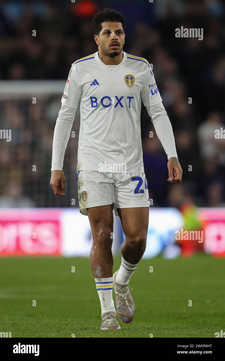 Georgina Rutter of Leeds United during the Sky Bet Championship match Leeds United vs Hull City at Elland Road, Leeds, United Kingdom, 1st April 2024  (Photo by James Heaton/News Images) Stock Photo