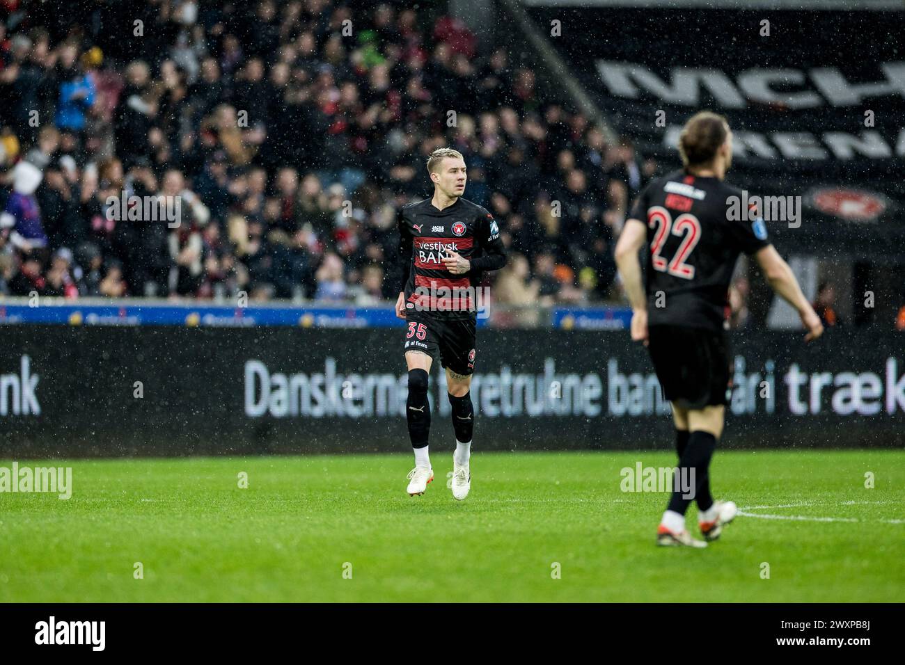 Herning, Denmark. 01st Apr, 2024. Charles (35) of FC Midtjylland seen during the 3F Superliga match between FC Midtjylland and FC Nordsjaelland at MCH Arena in Herning. (Photo Credit: Gonzales Photo/Alamy Live News Stock Photo