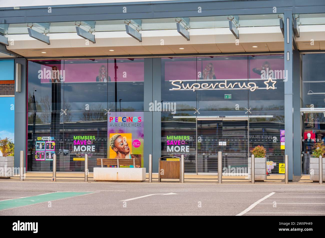 LONDON, UK -MARCH 31 2024: SuperDrug store shop front Stock Photo