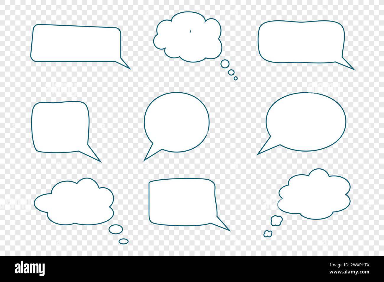 Set of speech bubbles vector illustration Stock Vector Image & Art - Alamy