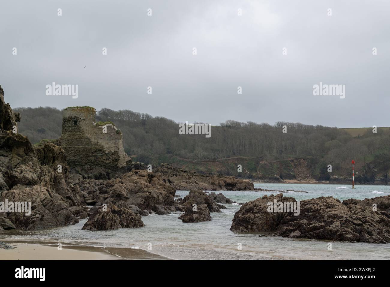 Fort With Spring View of Fort Charles, an old English Castle, taken from the beach of ...