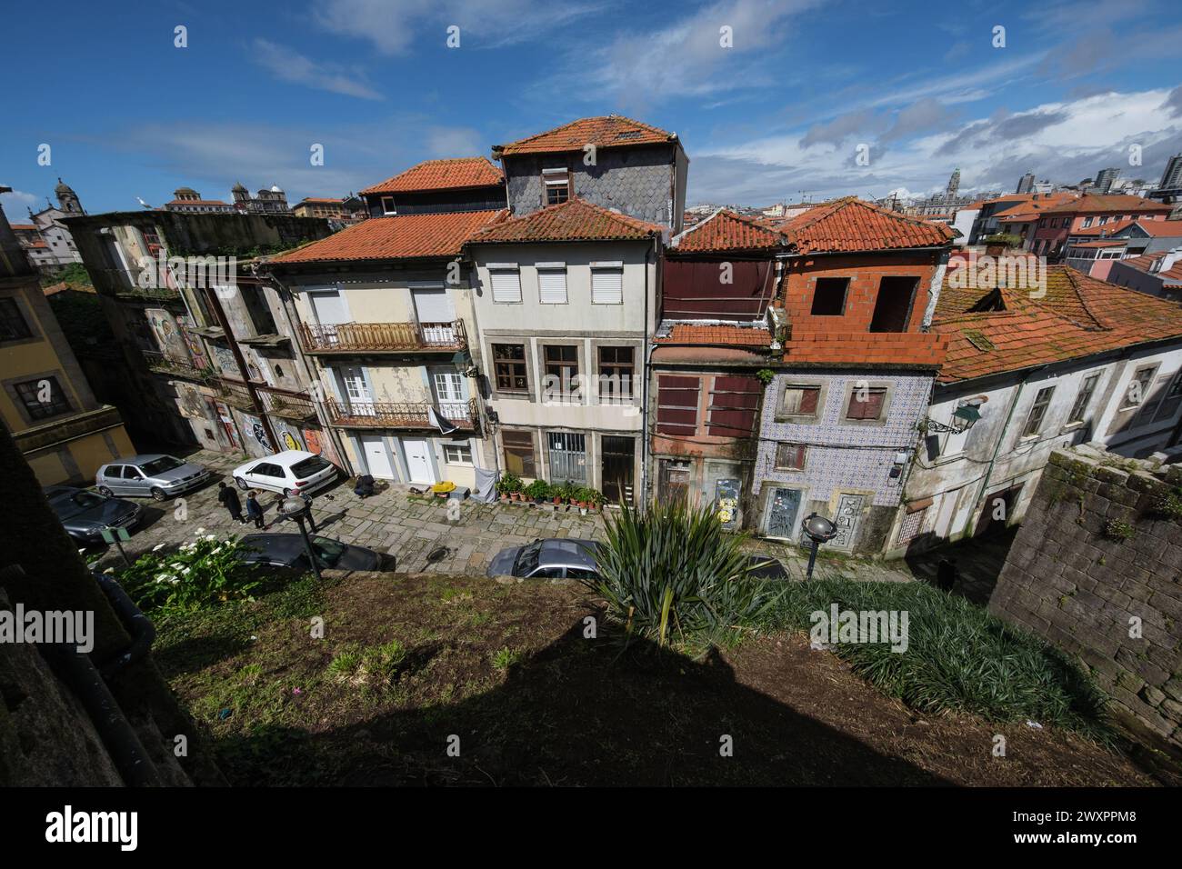 view of the Barrio Do Barredo in the historic center of Porto, April 1, 2024, Portugal Stock Photo
