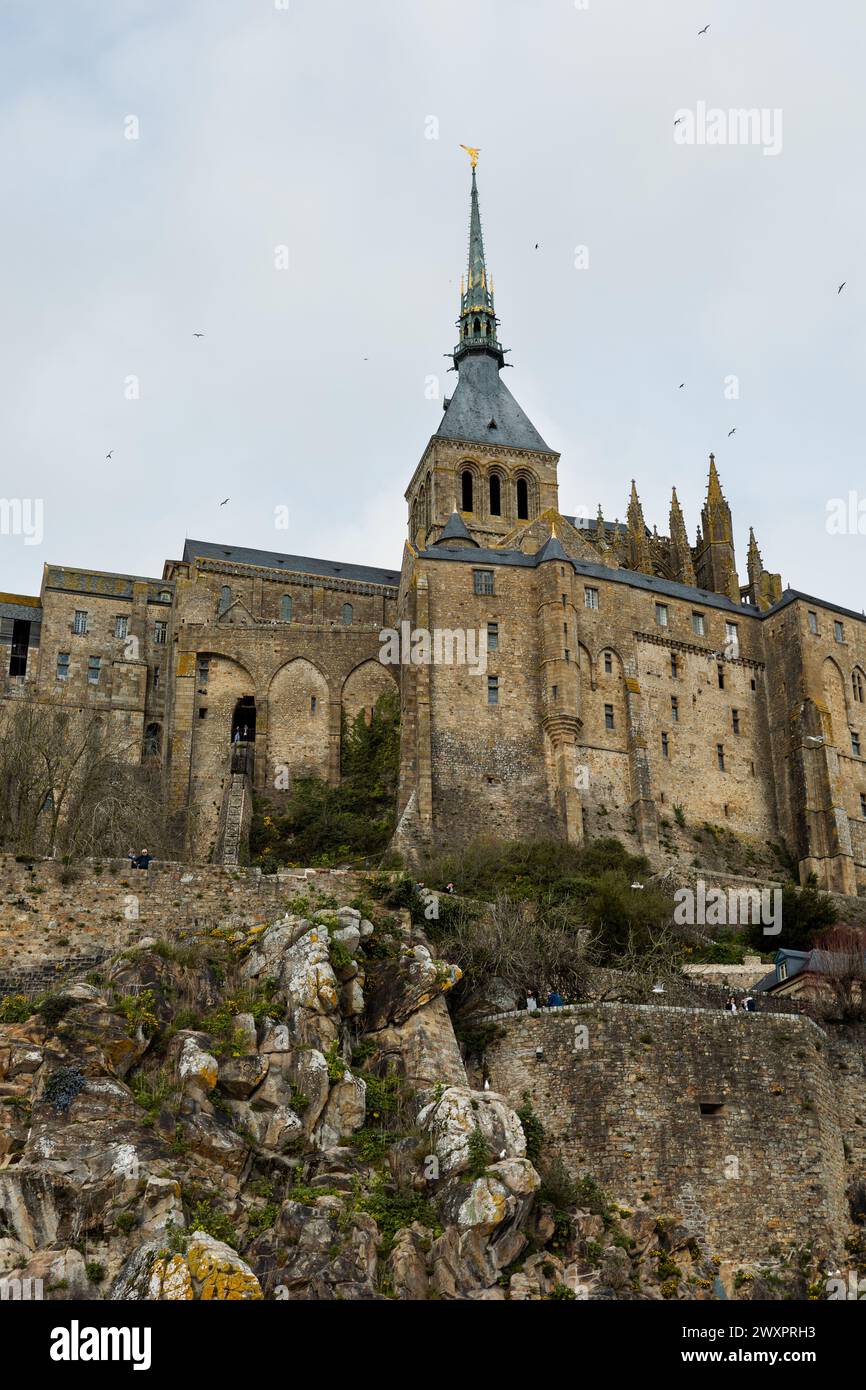 The Abbey Mont Saint Michel Stock Photo - Alamy