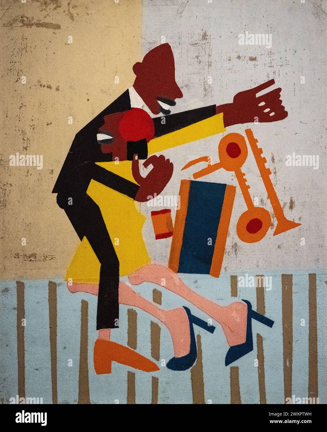 screenprint done by William H Johnson called Jitterbugs II in 1941 Stock Photo