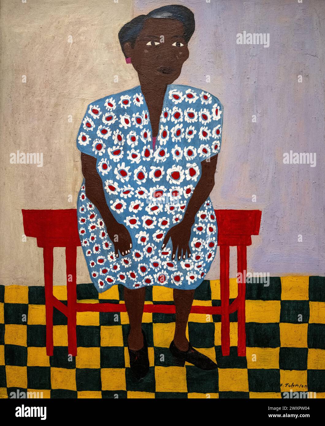 William H Johnson painting called Mom Alice done in 1944 Stock Photo
