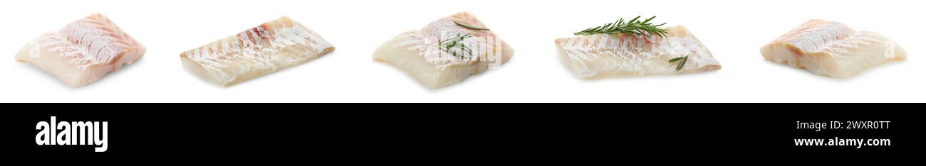 Raw fish steak set hi-res stock photography and images - Alamy