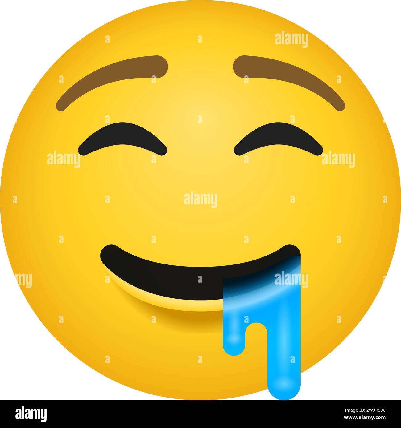 drooling face Stock Vector