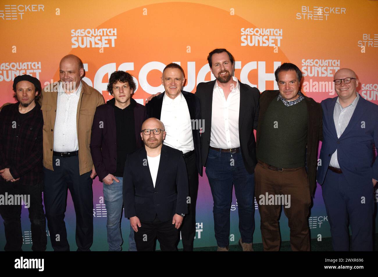 NEW YORK, NY - APRIL 1: Nathan Zellner, Jesse Eisenberg, Christophe