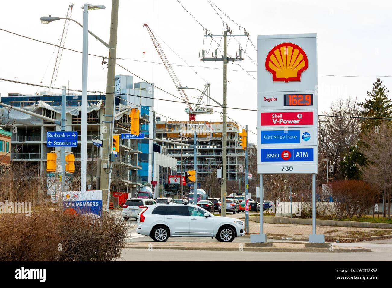 Toronto, Canada. 01st Apr, 2024. April 1, 2024 Toronto, Canada, Gasoline pricing of 1.629 per