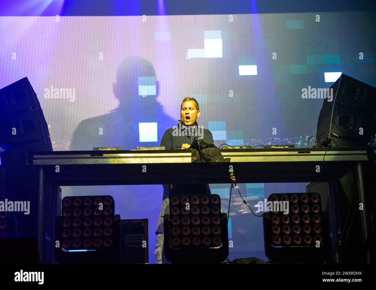 Kaskade, EDM Music star performing on stage in Las Vegas, Nevada. Stock Photo