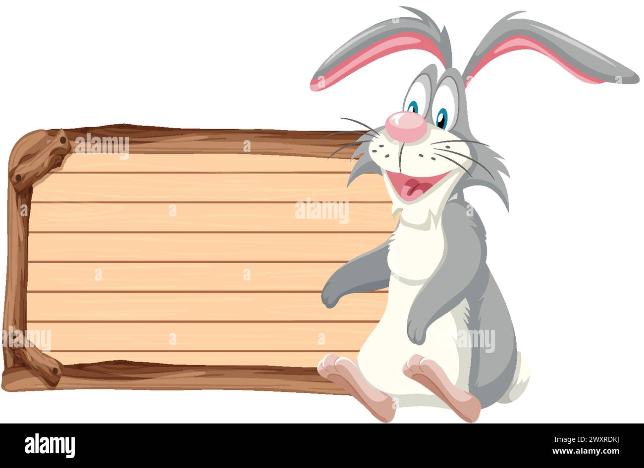 Standing Rabbit Blank Cute rabbit cartoon blank board hi-res stock photography and images - Alamy