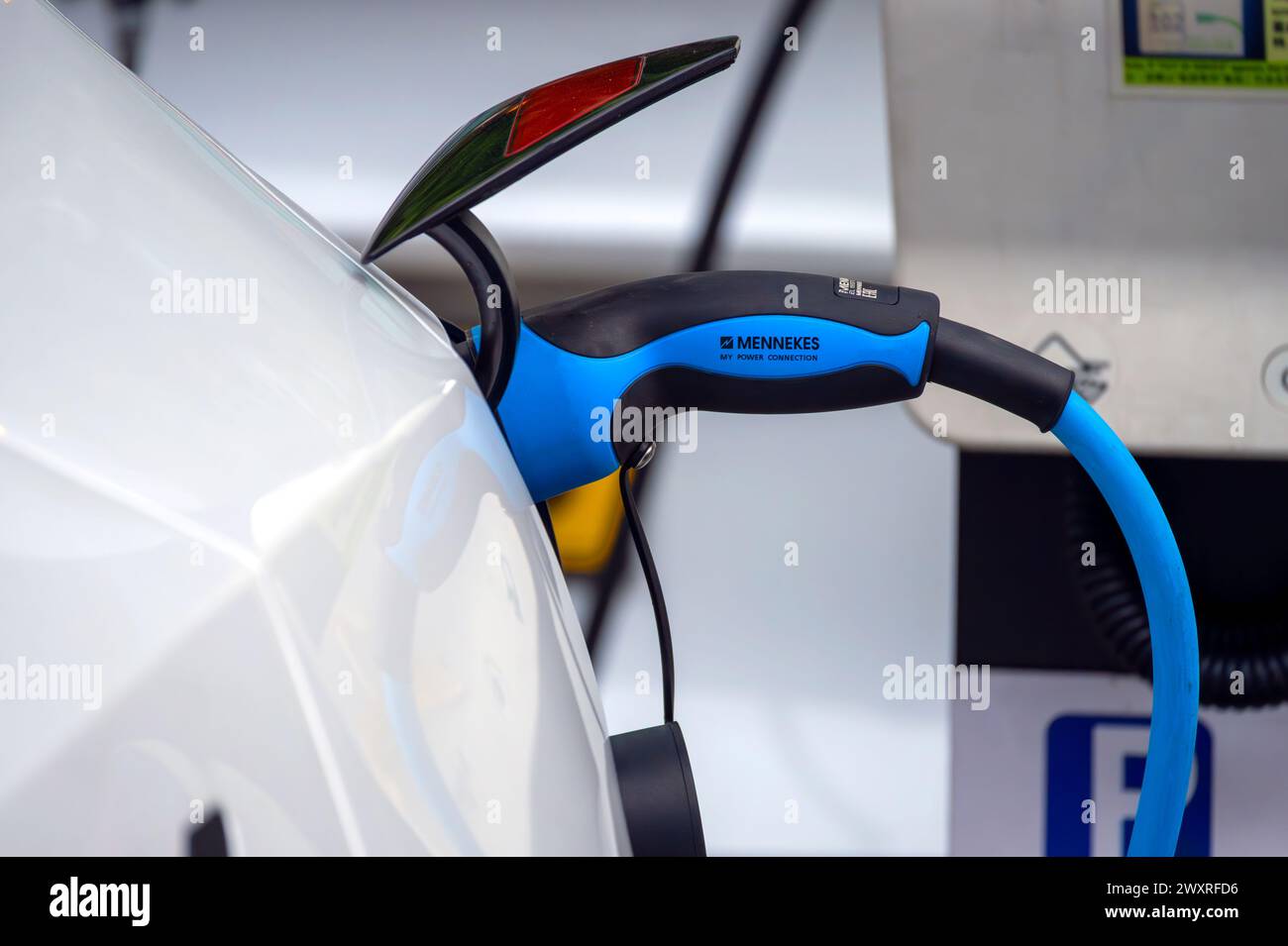 Electric Vehicle charging stations, Hong Kong, China Stock Photo Alamy