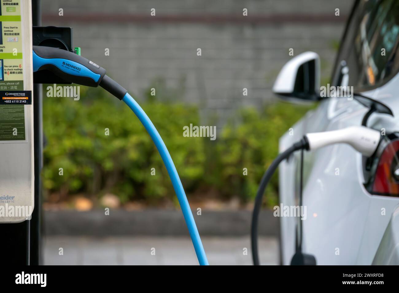 Electric Vehicle charging stations, Hong Kong, China Stock Photo Alamy