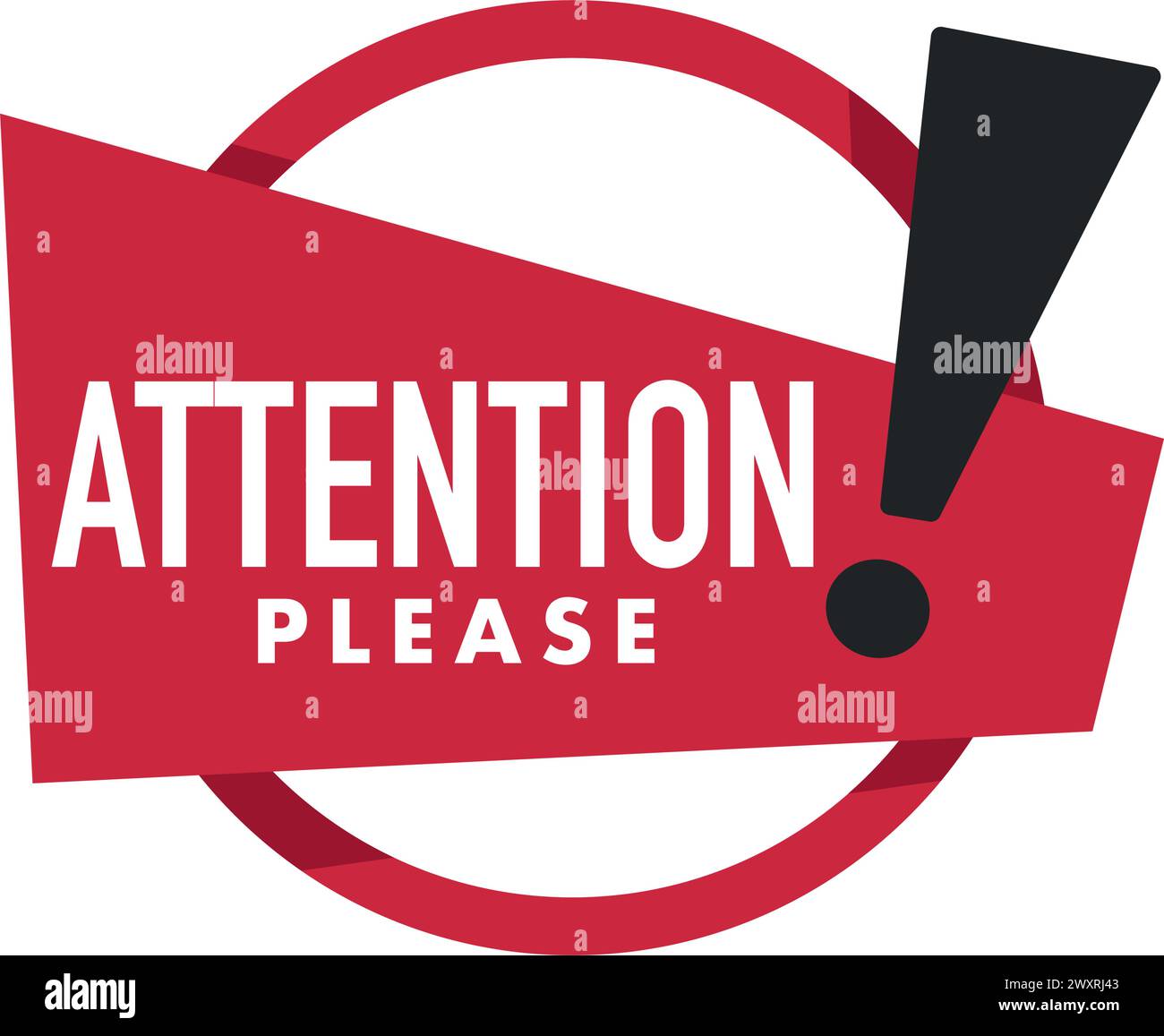 Attention Please Triangle Sign vector Stock Vector Image & Art - Alamy