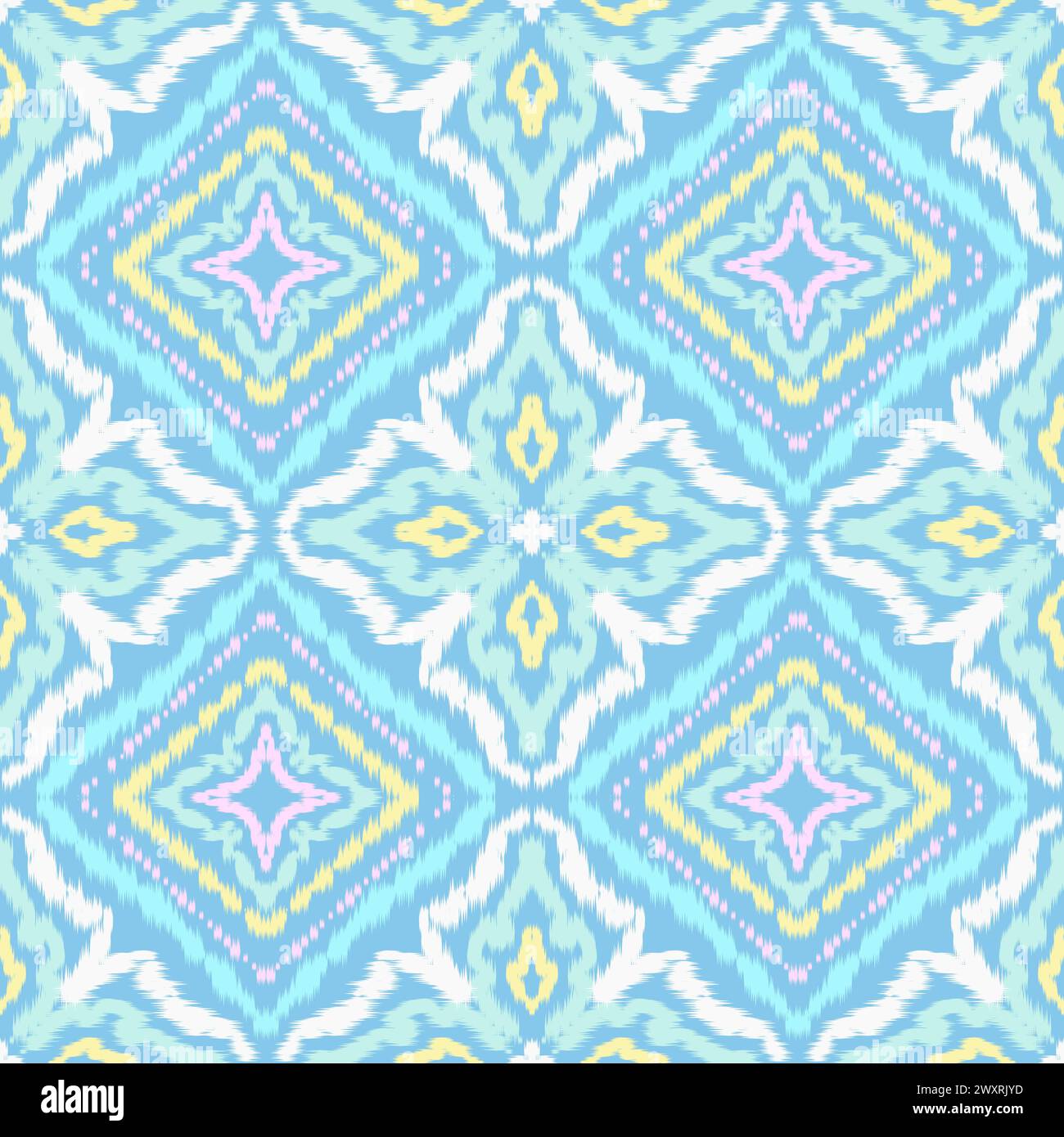 Seamless Ikat ethnic traditional Textile pattern geometric abstract ...