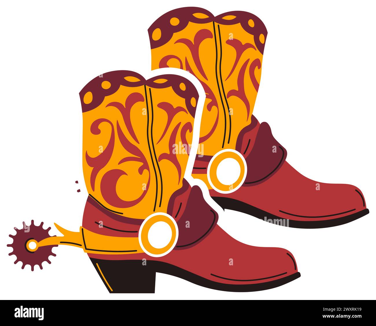 Flame cowboy boots Cut Out Stock Images Pictures Alamy