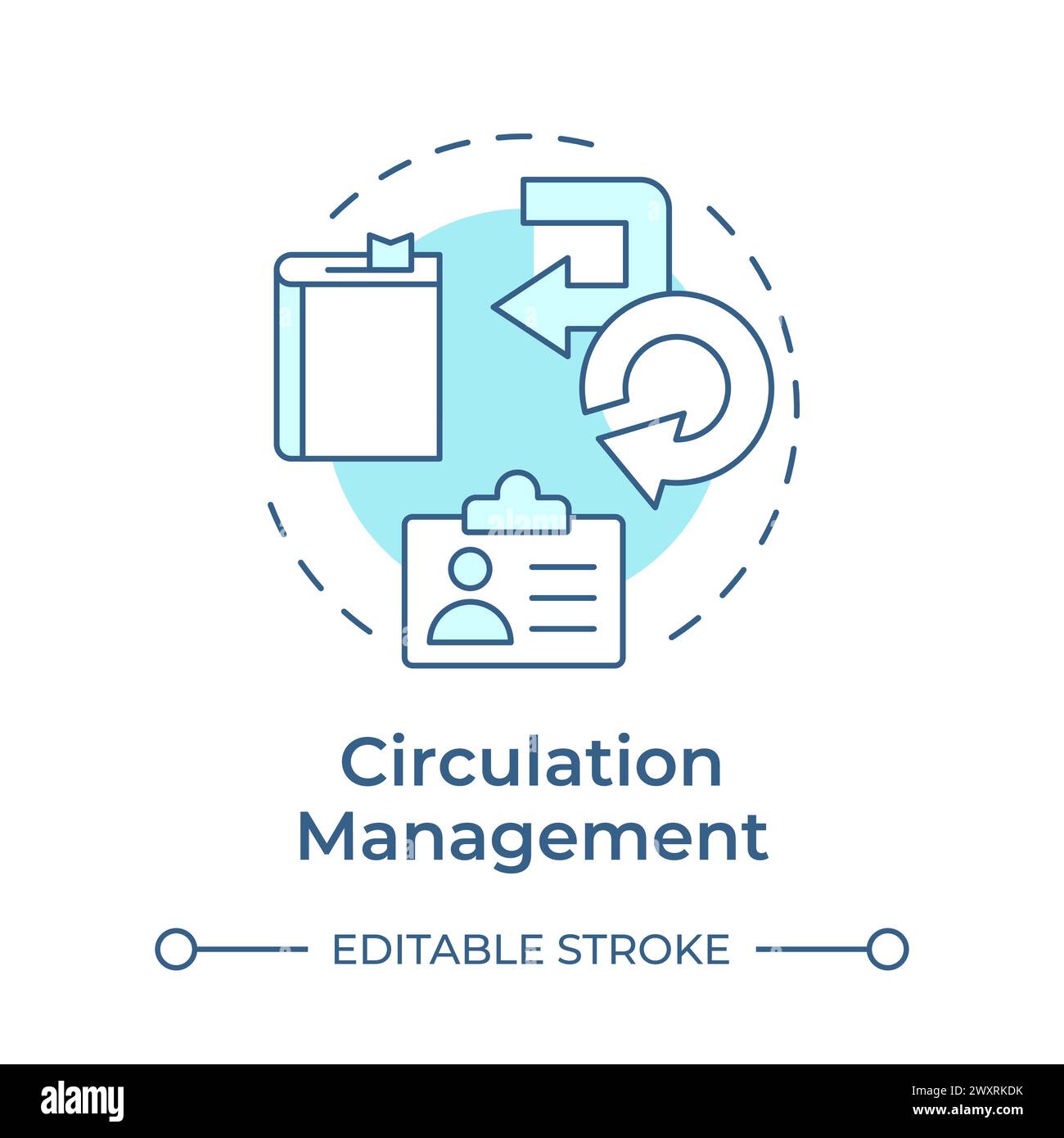 Circulation management soft blue concept icon Stock Vector Image & Art ...