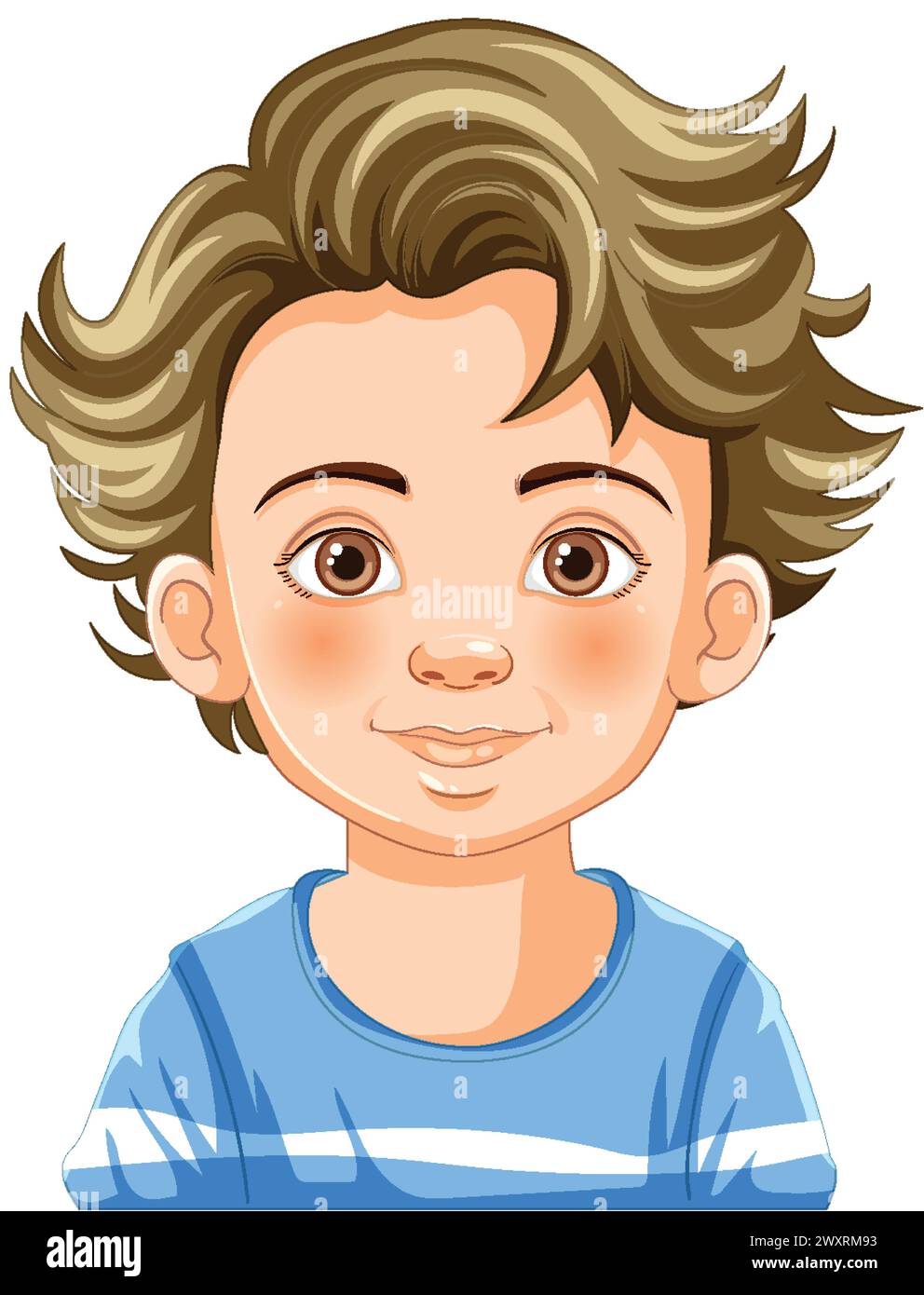 Vector illustration of a cheerful young boy Stock Vector Image & Art ...