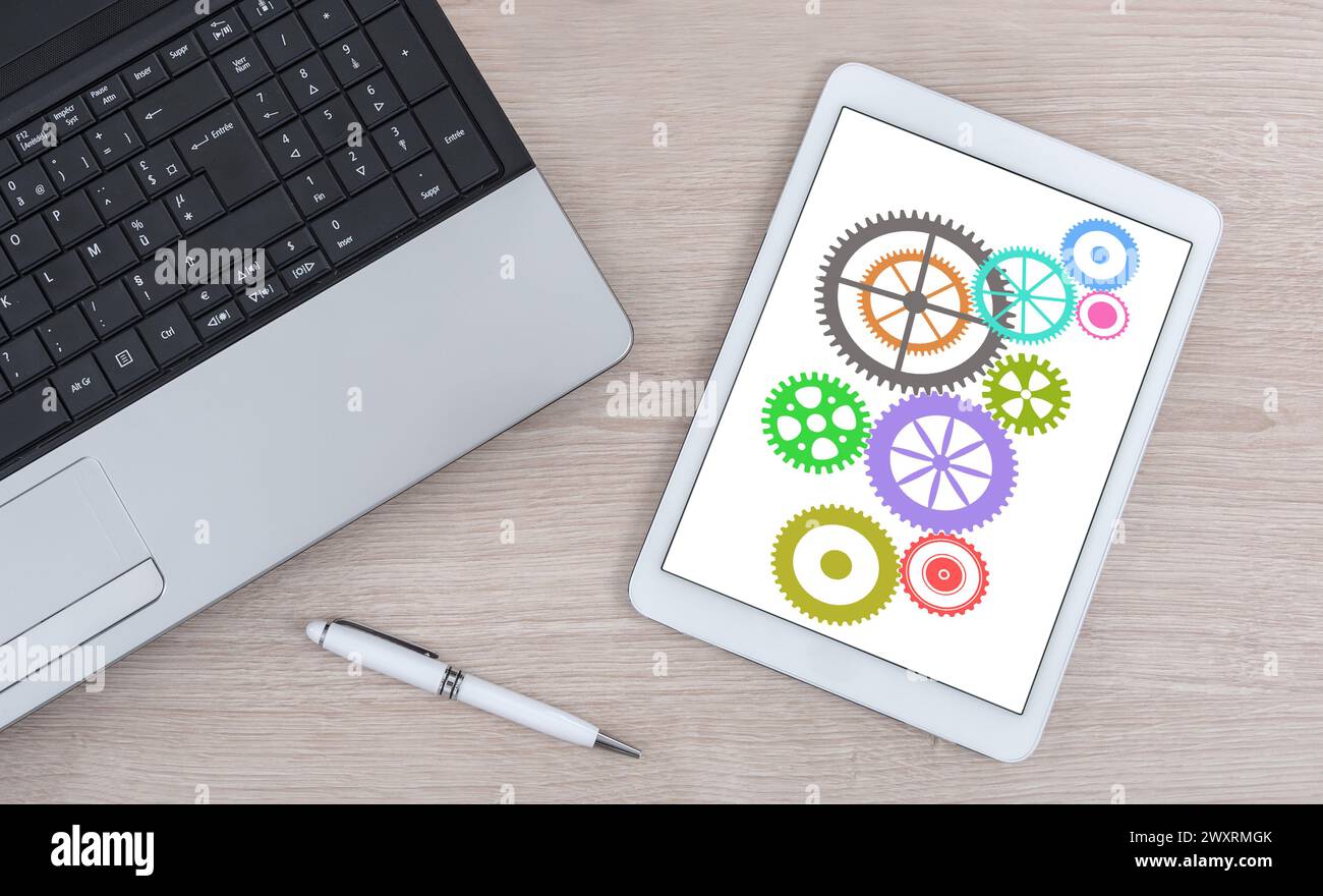Cooperation concept shown on a digital tablet Stock Photo