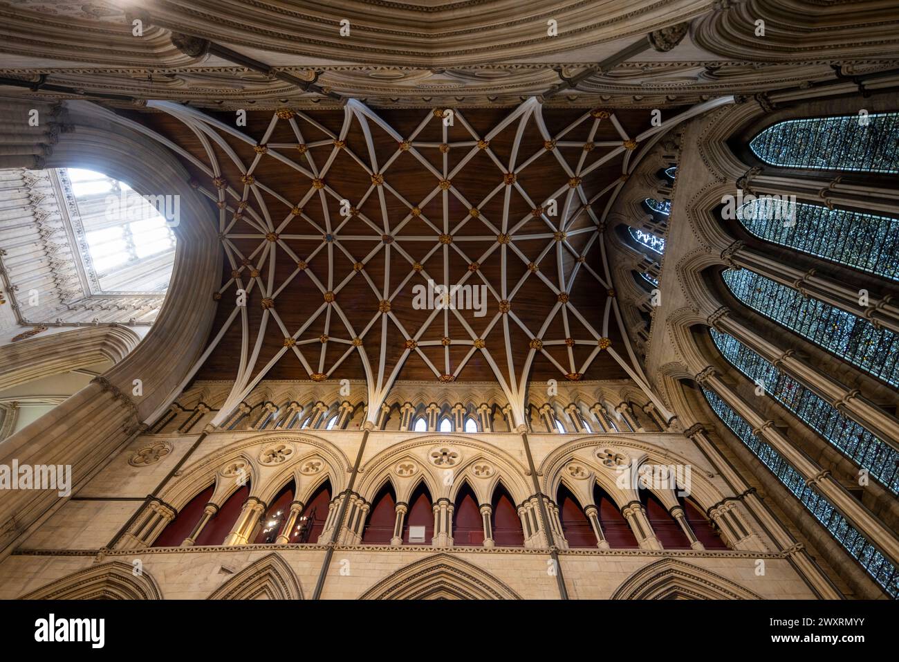 north transept, York Minster, York, England Stock Photo