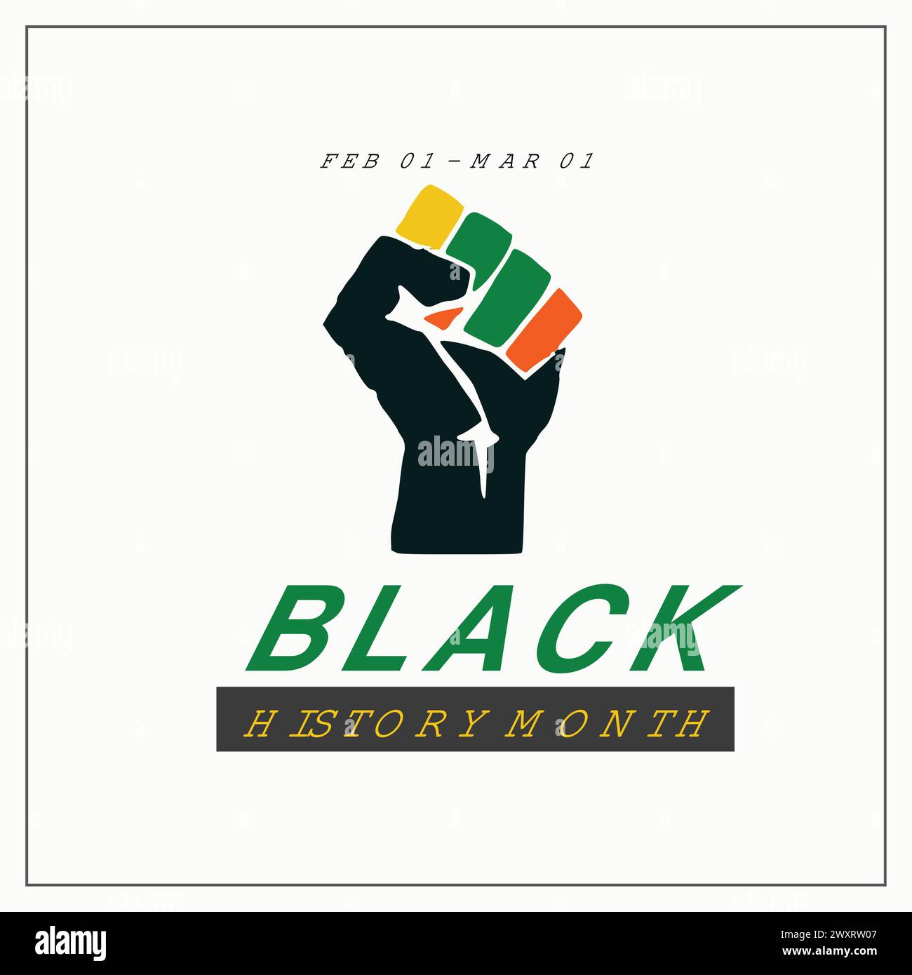 African American Black History Month Awareness Instagram Post Stock African american black history month awareness instagram post stock