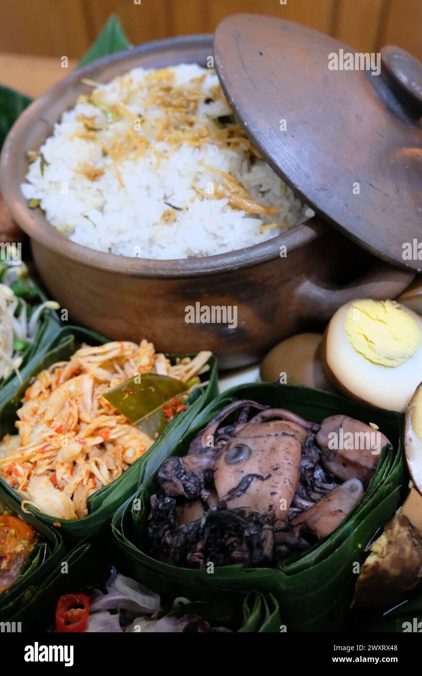 Nasi Berkat or Blessing Rice is a traditional food from Indonesia ...