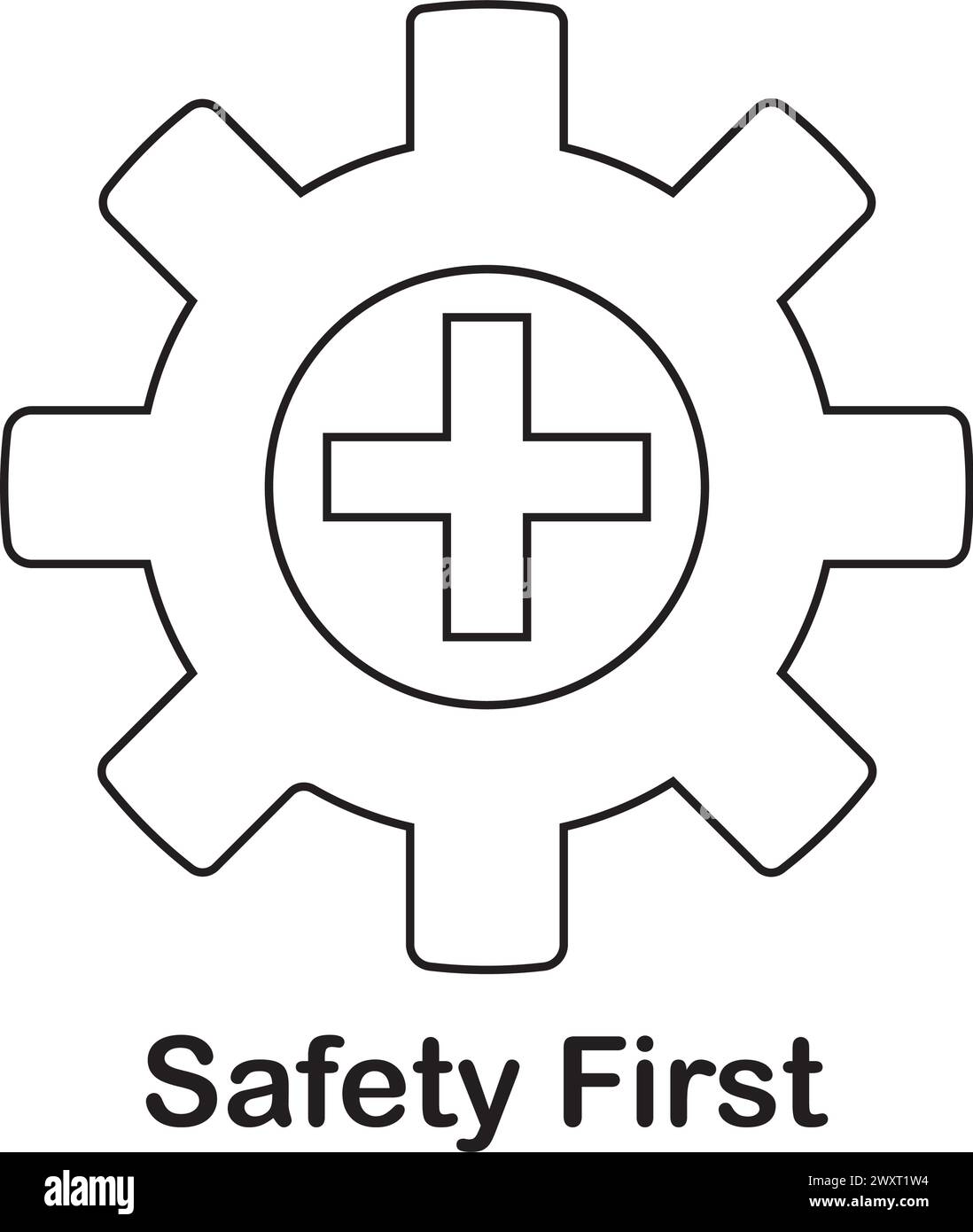 Safety first icon vector illustration symbol design Stock Vector Image