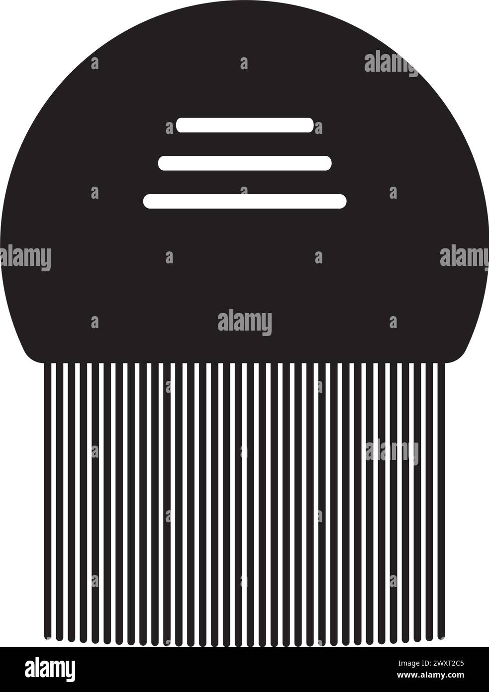dandruff comb icon vector illustration symbol design Stock Vector