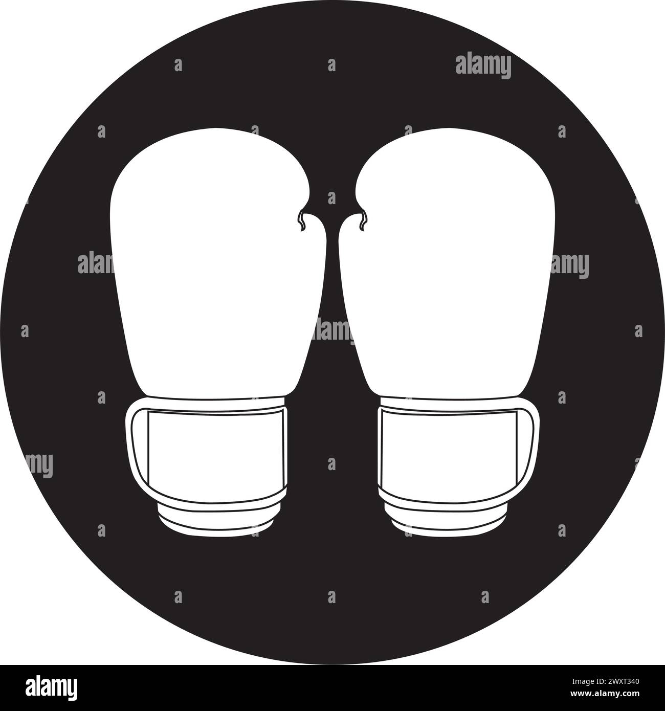 Boxing gloves icon vector illustration logo design Stock Vector