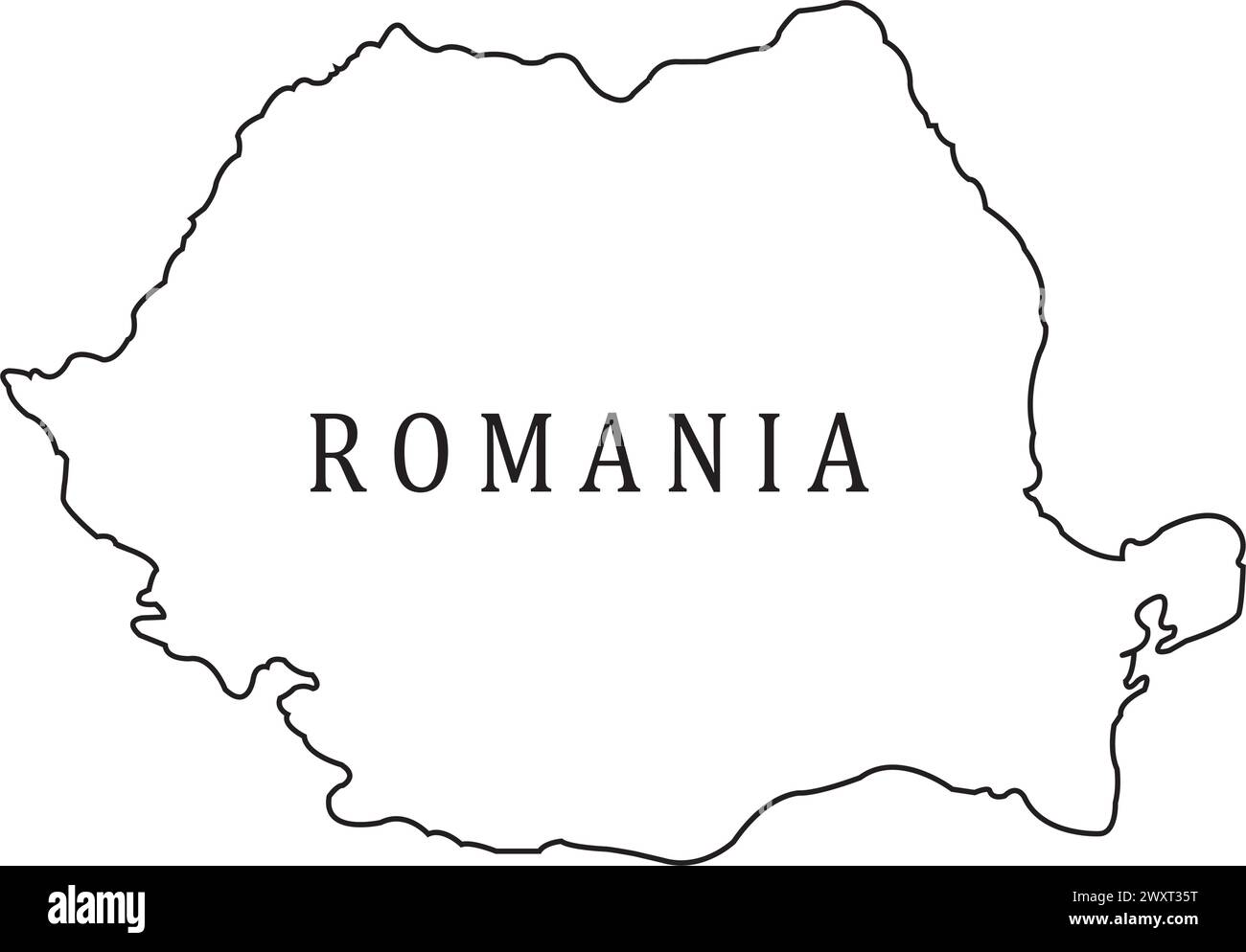 Romania map icon vector illustration symbol design Stock Vector