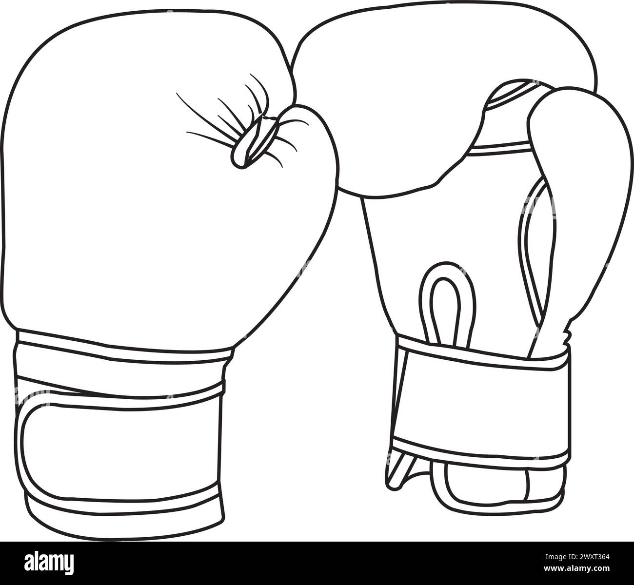 Boxing gloves icon vector illustration logo design Stock Vector