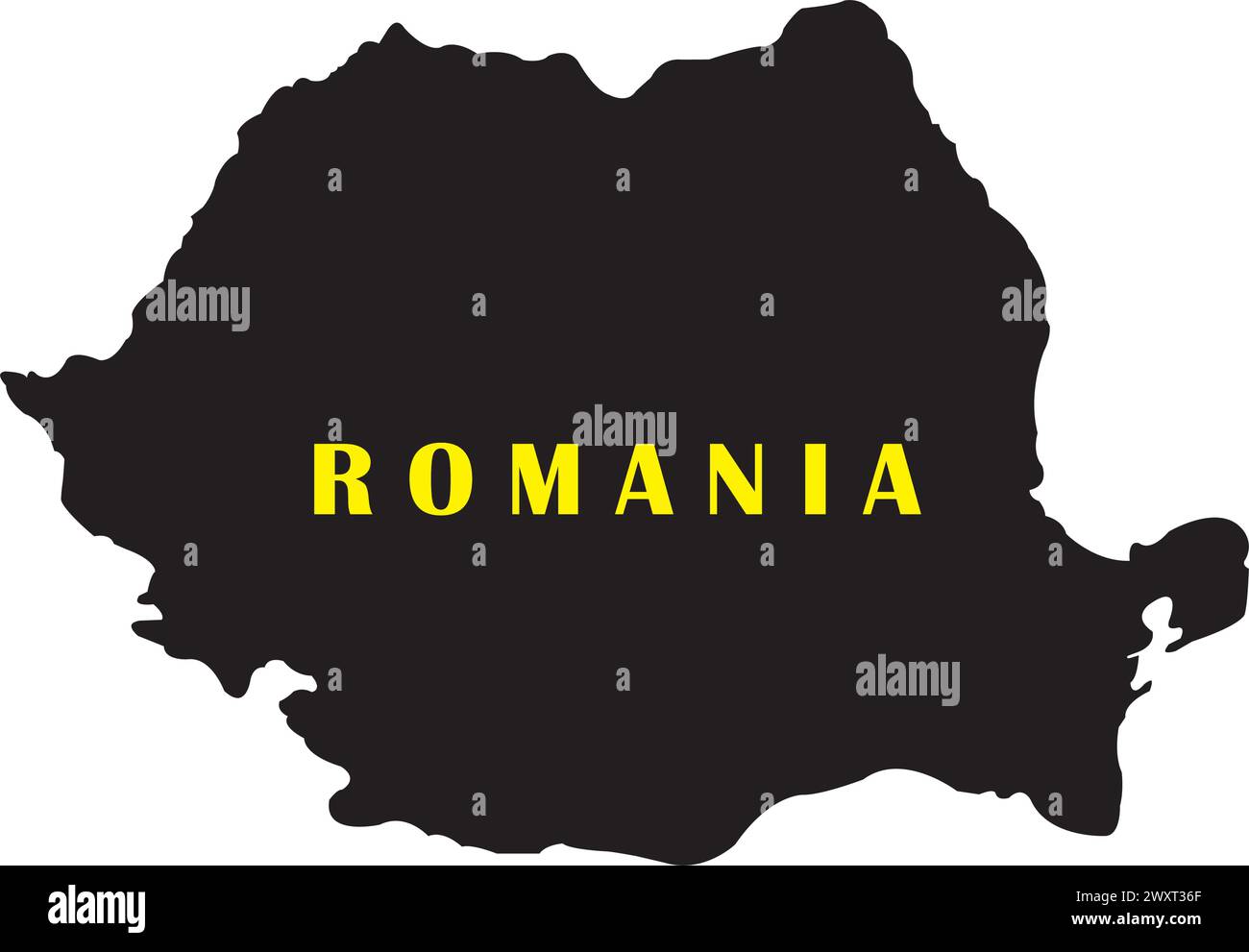 Romania map icon vector illustration symbol design Stock Vector
