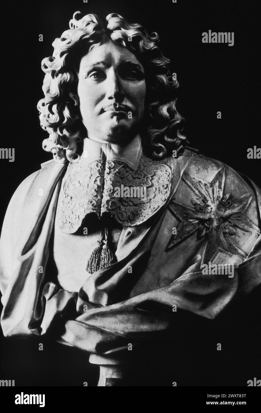 Jean-Baptiste Colbert, controller-general under King Louis XIV of France, sculptured bust Stock Photo