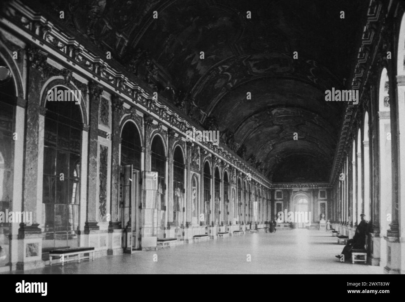 The Hall of Mirrors at the Palace of Versailles, 1900s Stock Photo