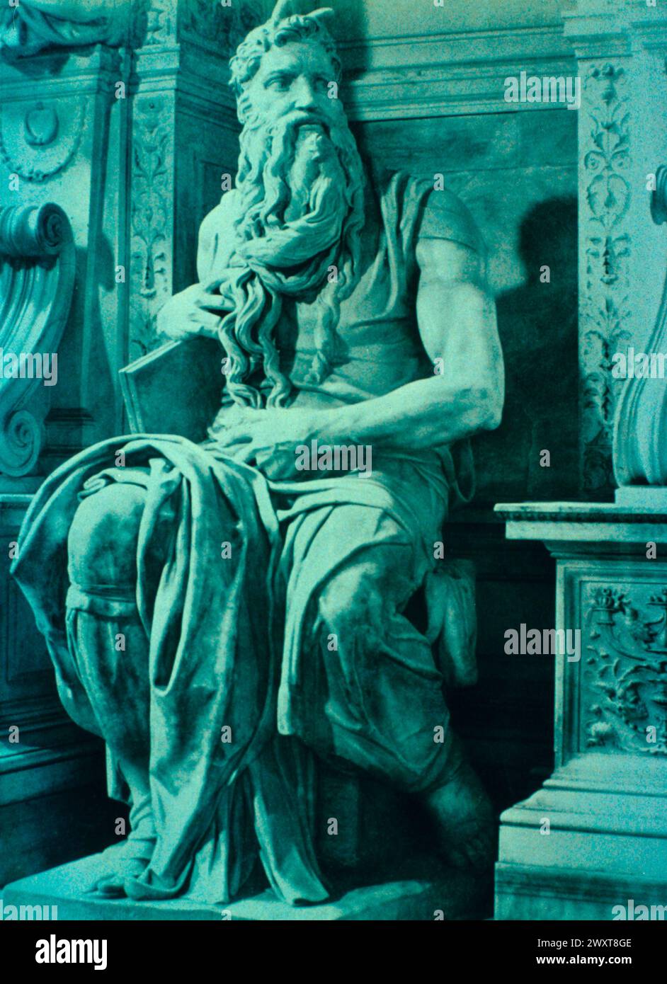 The statue Moses, sculpture by Italian artist Michelangelo, 16th century Stock Photo