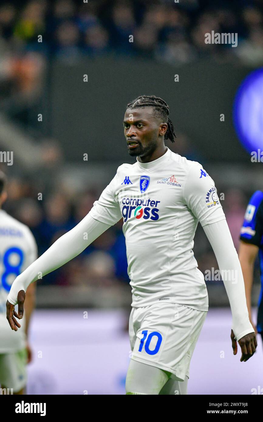 Milano, Italy. 01st Apr, 2024. M'Baye Niang (10) of Empoli seen in the Serie A match between Inter and Empoli at Giuseppe Meazza in Milano. (Photo Credit: Gonzales Photo/Alamy Live News Stock Photo