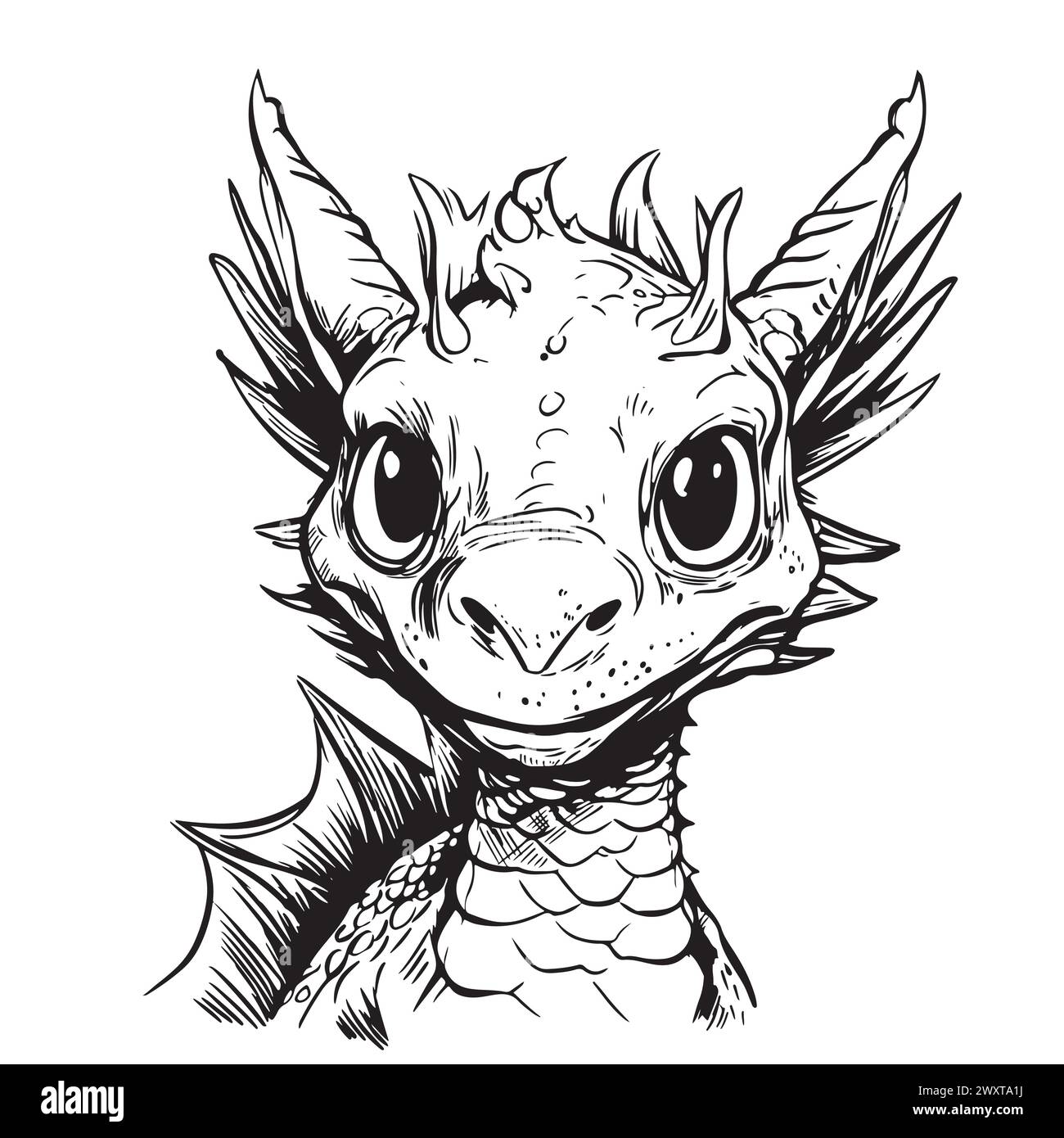 funny-little-dragon-vector-illustration-stock-vector-image-art-alamy
