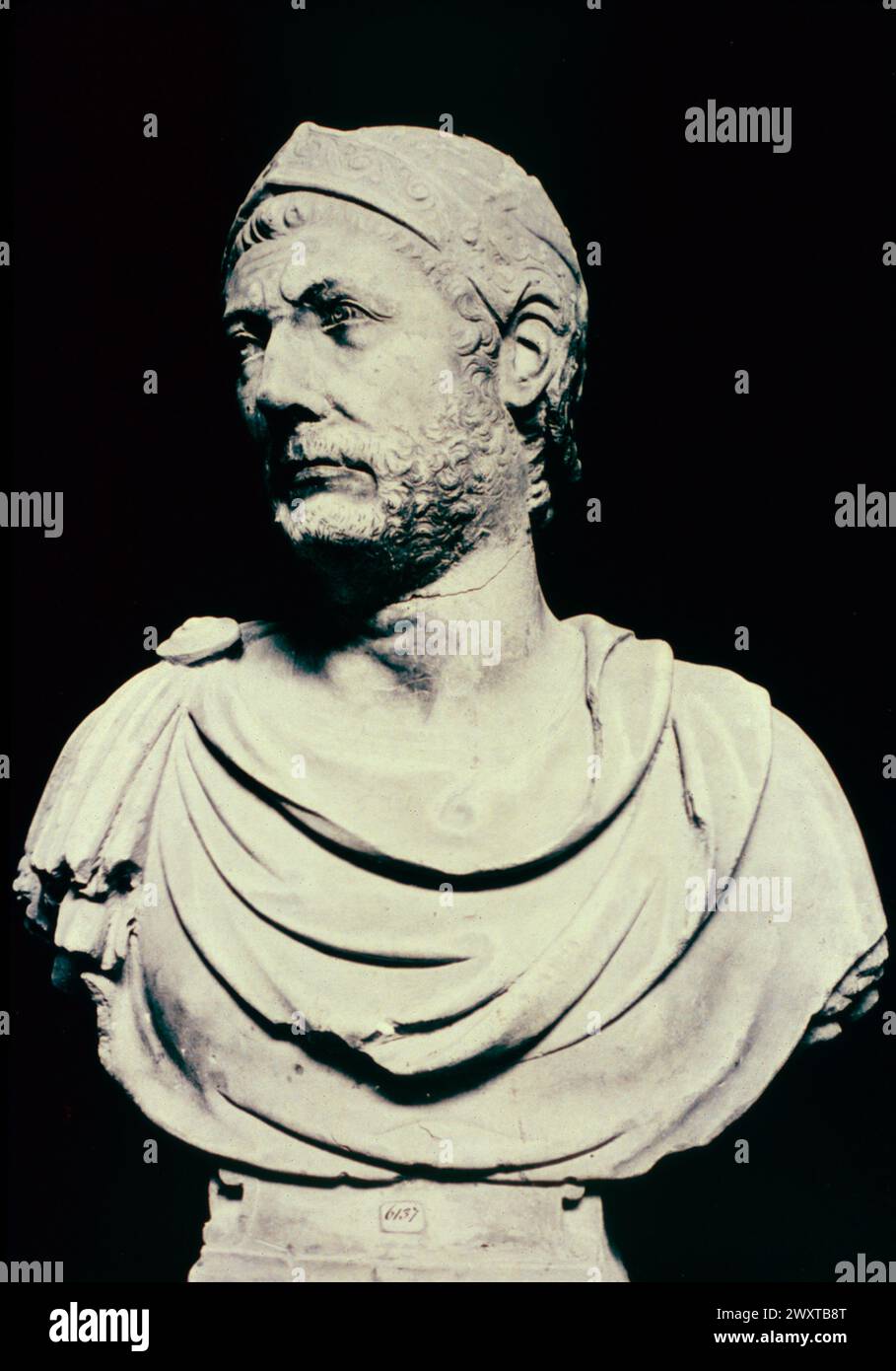 Carthaginian general Hannibal, marble bust, 200 BC Stock Photo - Alamy